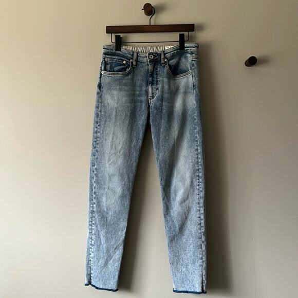 GUC RAG & BONE DRE LOW-RISE SLIM BOYFRIEND JEANS SIZE 25, FITS LIKE SIZE 27 - Picture 1 of 7
